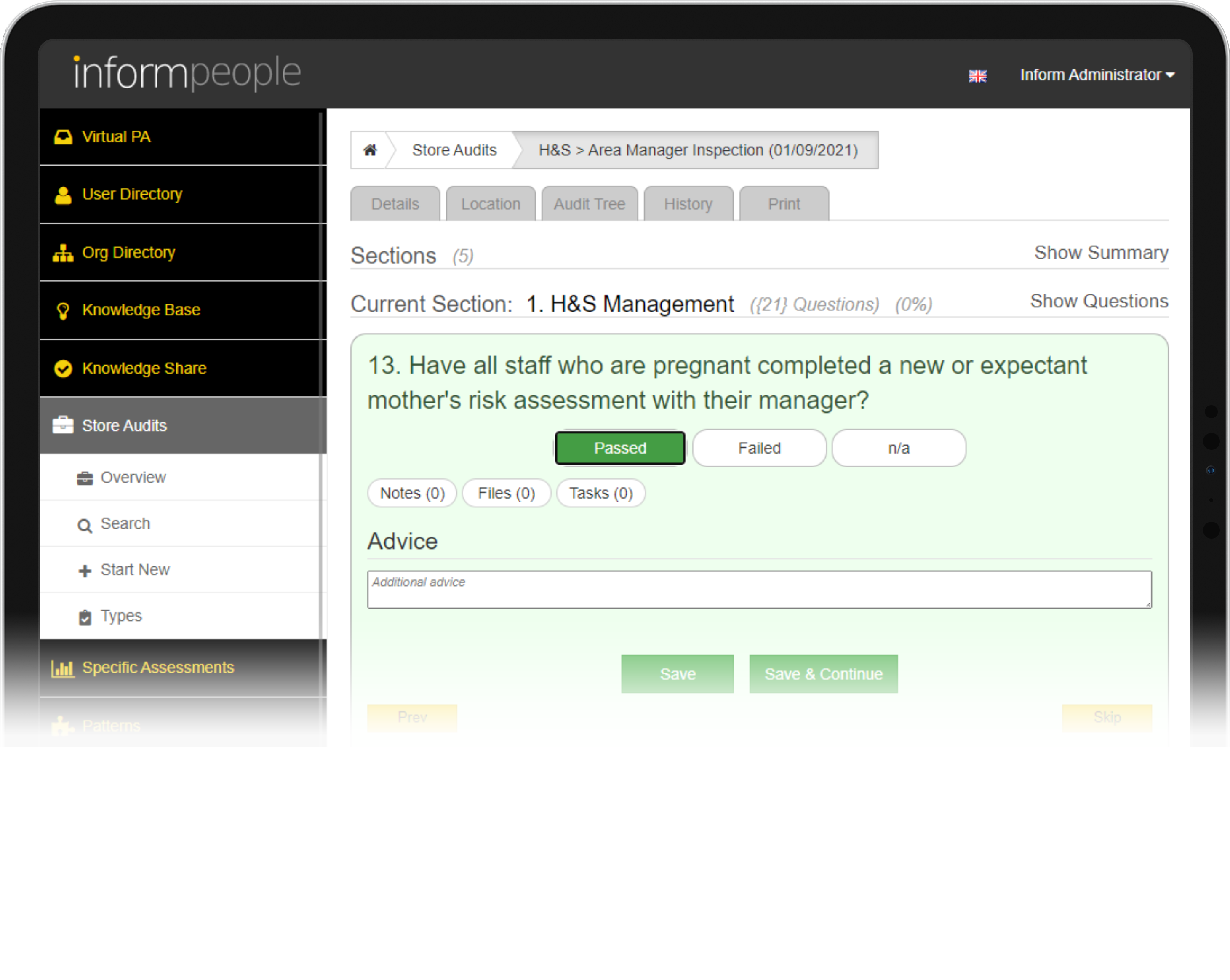 screenshot of Virtual PA